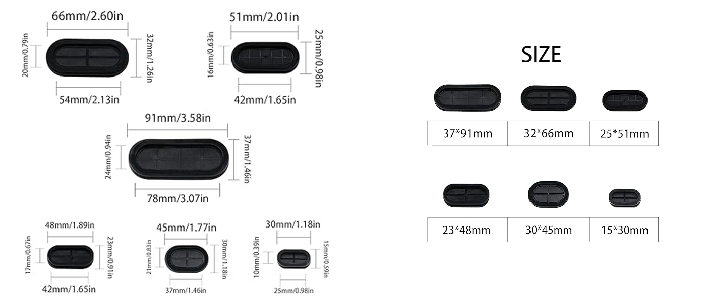 black oval firewall grommet black oval firewall grommet